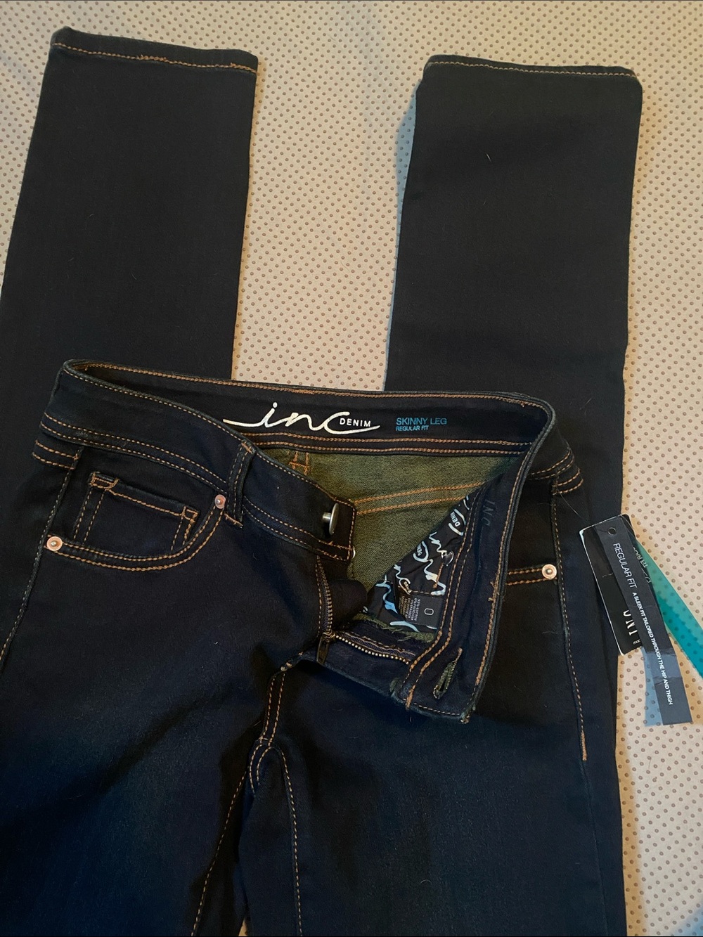 INC Denim Women’s Skinny Leg Black Jeans size 0
